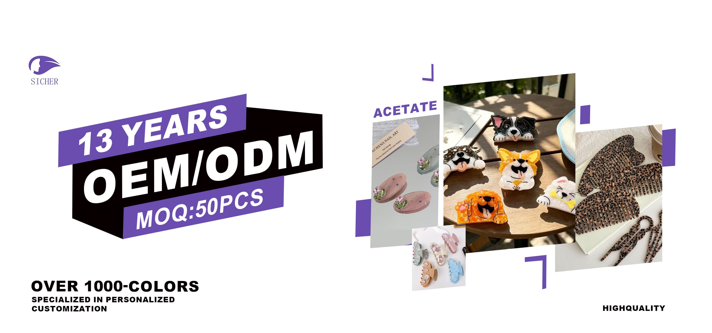 Acetate Hair Accessories