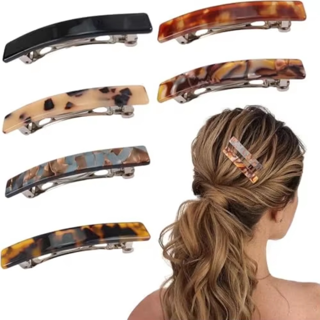 New Acetate Hair Barrent Simple Top Hair Clips Elegant Tortoiseshell Hair Accessories for Women Girls
